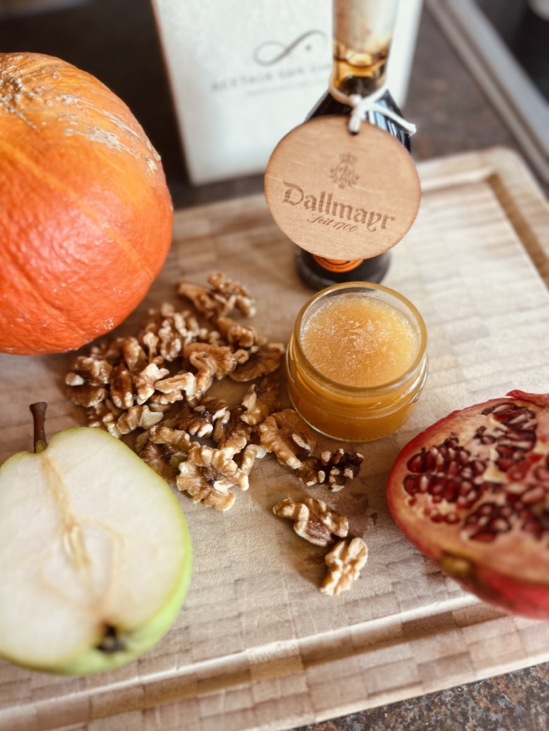 Zutaten für herbstliche Vorspeisen mit Balsamico